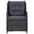 7 Piece Patio Dining Set Black A949-3099574