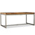 Dining Table Solid Acacia Wood and Steel 70.9 A949-244797