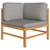 2-seater Patio Bench with Dark Gray Cushions A949-3068855