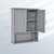 Wall Mount Bathroom Cabinet Storage Organizer with Doors and Shelves-Gray - Color: Gray D681-HW66689GR