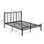 Queen Size Platform Bed with Headboard and Metal Frame-Queen Size - Color: Black - Size: Queen Size D681-HU10759DK-Q