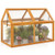Wood Cold Frame Greenhouse Raised Flower Planter Protection with Adjustable Roof-Orange B593-GT4594