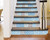 4" X 4" Ocean Blue Mosaic Peel And Stick Removable Tiles N270-390803