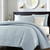 Full / Queen size Quilted Bedspread Coverlet with 2 Shams in Light Blue Q280-FQLB688414