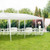 10 x 30 Feet Gazebo Canopy Tent with Connection Stakes and Wind Ropes - Color: White D681-OP3934