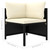 2 Piece Patio Sofa Set with Cushions Black Poly Rattan A949-313520