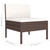 9 Piece Patio Lounge Set with Cushions Poly Rattan Brown A949-3094547