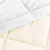Full/Queen size 3-Piece Microfiber Reversible Comforter Set in White and Cream Q280-WHFQ1523