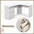 L-Shaped Computer Desk with Letter File Drawer-White - Color: White D681-JV11698WH