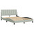 Bed Frame without Mattress "Hanko" Light Gray 53.9"x74.8" Velvet A949-3207877