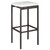 5 Piece Patio Bar Set with Cushions Poly Rattan Brown A949-3064913