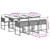 7 Piece Patio Dining Set with Cushions Black Poly Rattan A949-3278033