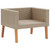 5 Piece Patio Lounge Set with Cushions Poly Rattan Beige A949-3059327