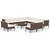 14 Piece Patio Lounge Set with Cushions Poly Rattan Brown A949-3094487