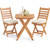 Folding Chair Table Set with Soft Seat Cushions and Table-White B593-HW73120
