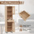 67 Inch Tall Bathroom Cabinet PE Rattan Floor Cabinet with 2 Doors-Natural - Color: Natural D681-JV11799NA