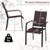 Patio Dining Chairs Set of 2/4/6 Stackable Outdoor Armchairs-Set of 2 - Color: Coffee - Size: Set o D681-NP13155CF-2