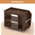 3-Tier Side End Table with Universal Wheels-Walnut B593-JV12508