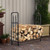 4 Feet Outdoor Heavy Duty Steel Firewood Wood Storage Rack - Color: Black D681-GT3191