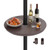 20 Inch Outdoor Adjustable Umbrella Table for 2 Sizes Patio Umbrella Pole-Coffee - Color: Coffee D681-NP12727CF