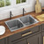  Kitchen Sink Double Basin with Strainer Stainless Steel A949-145074