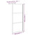  Walk-in Shower Wall 31.5"x76.8" Frosted ESG Glass Black A949-151876