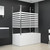  Bath Enclosure 47.2"x26.8"x51.2" Tempered Glass Stripe A949-146226