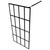  Walk-in Shower Wall with Shelf Black 39.4"x76.8" ESG Glass&Aluminum A949-3185467
