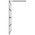  Walk-in Shower Wall with Shelf Black 39.4"x76.8" ESG Glass&Aluminum A949-3185467