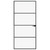  Interior Door Black 36.6"x79.3" Tempered Glass&Aluminum Slim A949-153660