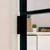  Interior Door Black 36.6"x79.3" Tempered Glass&Aluminum Slim A949-153660