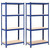  Storage Shelves 2 pcs Blue 31.5"x15.7"x63" Steel and MDF A949-144274
