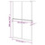  Walk-in Shower Wall with Shelf Black 46.5"x74.8" ESG Glass&Aluminum A949-3185489