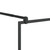  Walk-in Shower Wall with Clear ESG Glass 39.4"x76.8" Black A949-150754