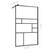  Walk-in Shower Wall with Clear ESG Glass 39.4"x76.8" Black A949-150754