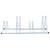  Bicycle Stand for 4 Bikes Floor Freestanding Galvanized Steel A949-4005566