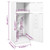  Saddle Cabinet White 20.9"x20.9"x55.1" Steel A949-339599