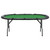  10-Player Folding Poker Table Green 81.1"x41.7"x29.9 A949-80402