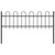  Garden Fence with Hoop Top Steel 71.3" x 23.6" Black A949-144928
