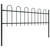  Garden Fence with Hoop Top Steel 71.3" x 23.6" Black A949-144928