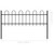  Garden Fence with Hoop Top Steel 71.3" x 23.6" Black A949-144928