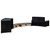  Spa Surround Black Poly Rattan and Acacia Wood A949-310092