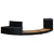  Spa Surround Black Poly Rattan and Acacia Wood A949-310092