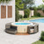  Hot Tub Surround Gray Poly Rattan and Solid Wood Acacia A949-365613