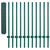  Wire Mesh Fence with Posts Steel 82'x3.3'Green A949-144605