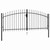  Fence Gate Double Door with Spike Top Steel 9.8'x4.1'Black A949-146027