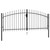  Fence Gate Double Door with Spike Top Steel 9.8'x4.1'Black A949-146027