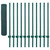  Wire Mesh Fence with Posts Steel 82'x2.5'Green A949-144604