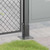  Post Bases Square 12 pcs Anthracite 2.80x2.80" Powder-coated Steel A949-42000025