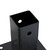  Post Bases Square 12 pcs Anthracite 2.80x2.80" Powder-coated Steel A949-42000025